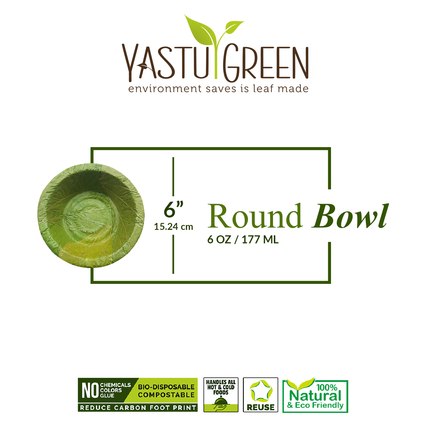 Image#2#yastugreen-sal-leaf-patrali-bowl-plateeco-friendly-disposable-6Inch-biodegradable-dinnerware-greenleaf-party-event-pack-50-2