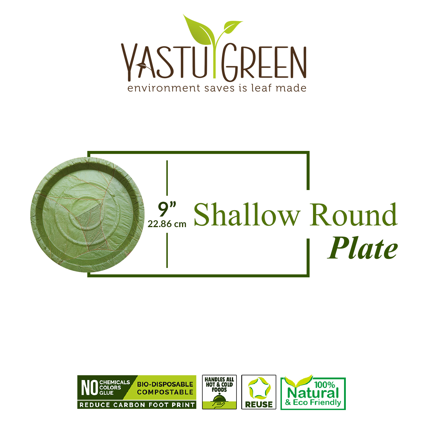 Image#2#yastugreen-sal-leaf-plate-eco-friendly-disposable-9Inch-biodegradable-dinnerware-patrawali-party-2